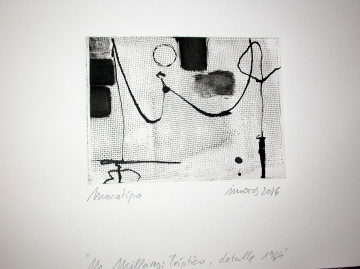 Monotipo Millares6 - 2016 -  Plancha 16x12cm - Papel 250gr. Canson Guarro. VENDIDO